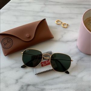 RayBan Hexagonal Flat Sunglasses RB3548N